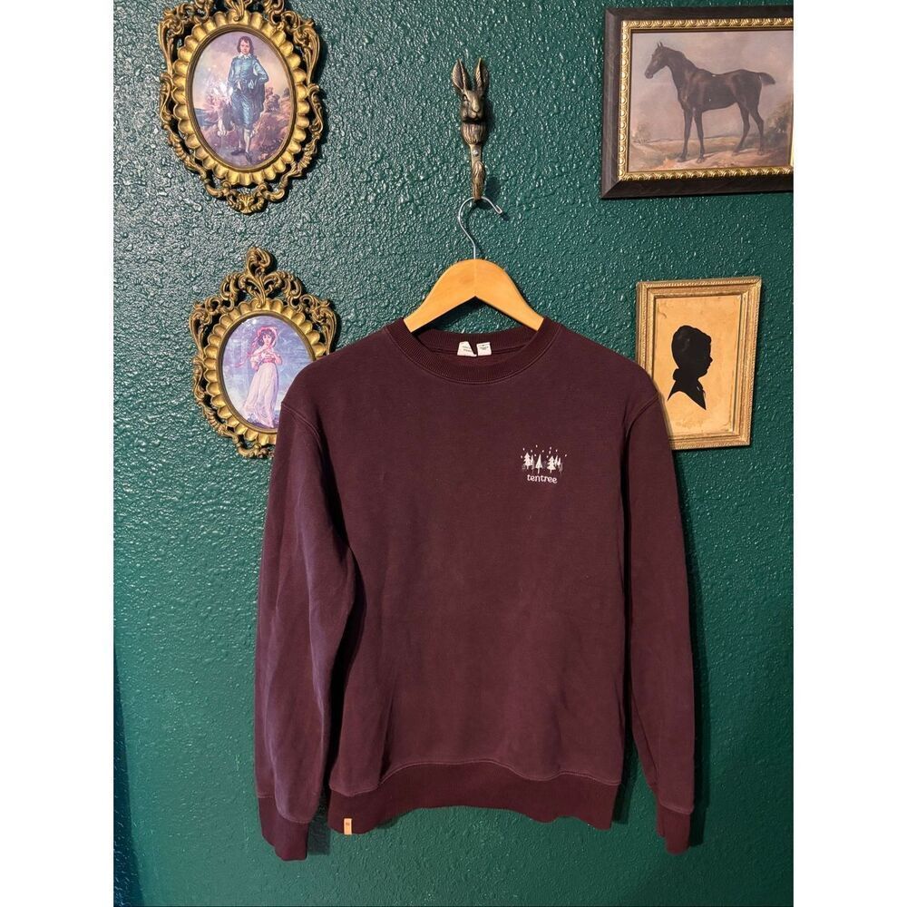 tentree Winter Trees Purple Long Sleeve Crew - Women's Size Small